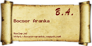 Bocsor Aranka névjegykártya